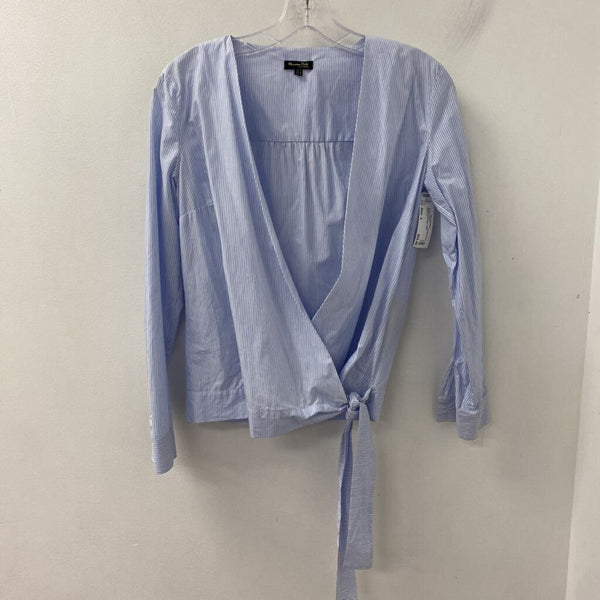 Massimo Dutti WOMEN'S BLOUSE/SHIRT blue white 4