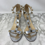 JIMMY CHOO WOMEN'S HEELS silver gold 36.5