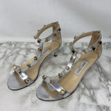 JIMMY CHOO WOMEN'S HEELS silver gold 36.5