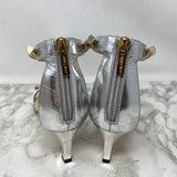 JIMMY CHOO WOMEN'S HEELS silver gold 36.5