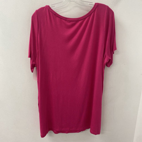 IN EVERY STORY WOMEN'S PLUS TOP pink 1X