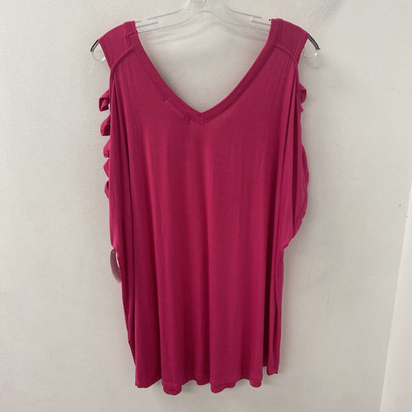 IN EVERY STORY WOMEN'S PLUS TOP pink 1X