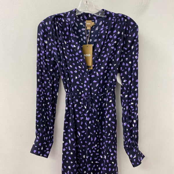 BOSS WOMEN'S DRESS black purple white XS/34