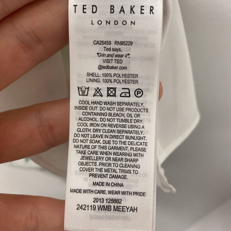 TED BAKER WOMEN'S BLOUSE/SHIRT white multi 10/4