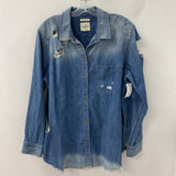 AMERICAN EAGLE WOMEN'S BLOUSE/SHIRT blue XL