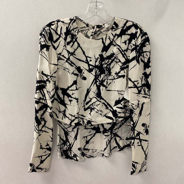 A.L.C. WOMEN'S BLOUSE/SHIRT black white 0