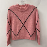 SANDRO WOMEN'S SWEATER pink black mix S