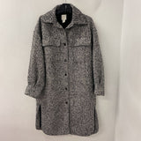 H&M WOMEN'S COAT black white mix S