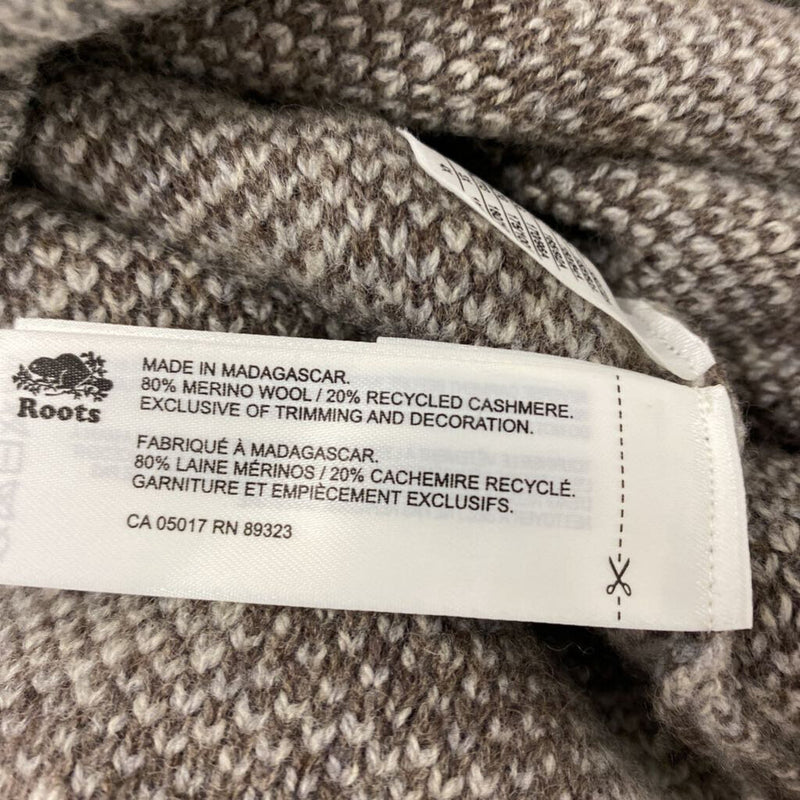ROOTS WOMEN'S SWEATER grey brown mix L