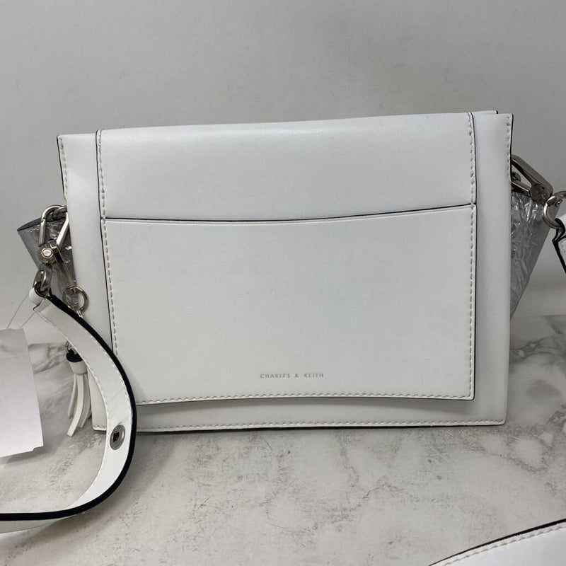 CHARLES & KEITH WOMEN'S BAG white silver
