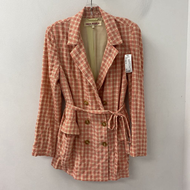 FREE PEOPLE WOMEN'S BLAZER/JACKET pink cream S