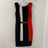 JOSEPH RIBKOFF WOMEN'S DRESS black white red 6
