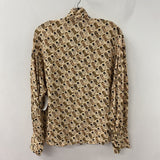 SANDRO WOMEN'S BLOUSE/SHIRT beige black brown mix M