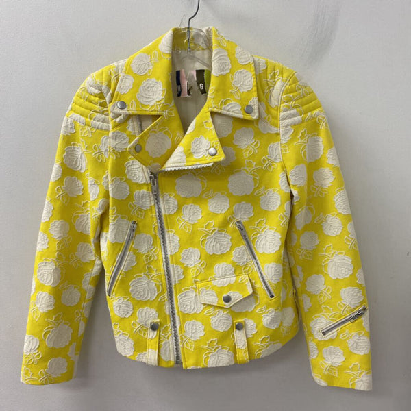 MSGM WOMEN'S BLAZER/JACKET yellow white 40/S