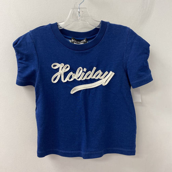 BOUTIQUE MOSCHINO WOMEN'S T-SHIRT navy white mix S