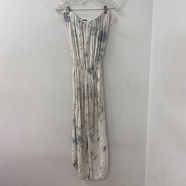 Young Fabulous Broke (YFB) WOMEN'S JUMPSUIT cream blue grey mix XS/S