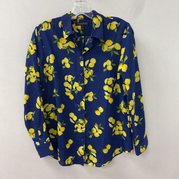 Banana Republic WOMEN'S BLOUSE/SHIRT navy yellow S