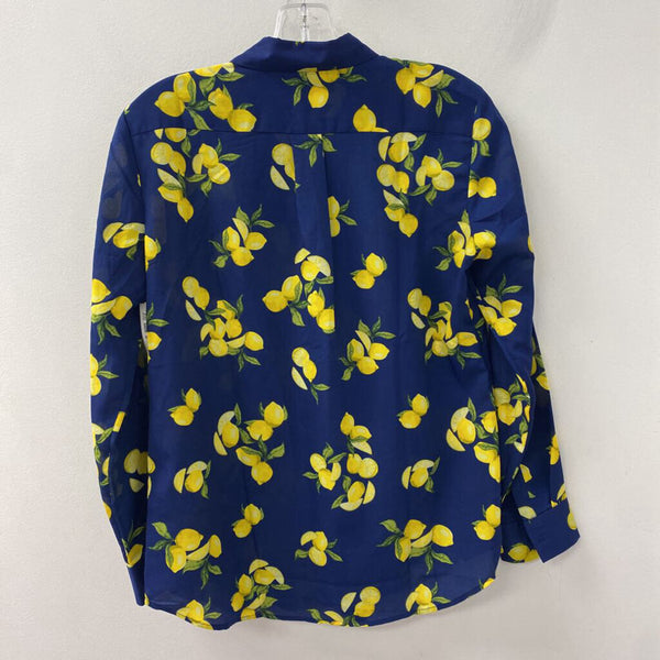 Banana Republic WOMEN'S BLOUSE/SHIRT navy yellow S