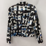 BANDOLERA WOMEN'S BLAZER/JACKET blue black white tan S/42