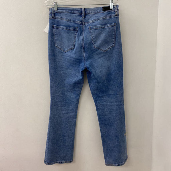 nicole miller new york WOMEN'S JEANS blue white 10