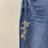 nicole miller new york WOMEN'S JEANS blue white 10