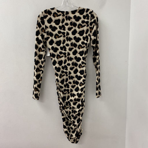 PIECES WOMEN'S DRESS leopard print S