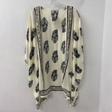 WOMEN'S KIMONO/DUSTER cream black L