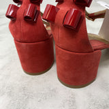 FERRAGAMO WOMEN'S SANDALS red 8