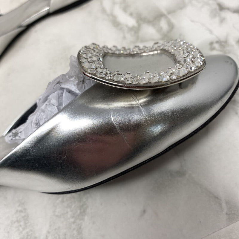 ROGER VIVIER WOMEN'S FLATS silver 39