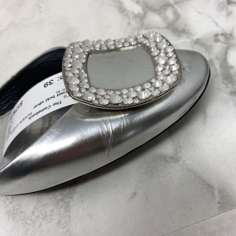 ROGER VIVIER WOMEN'S FLATS silver 39