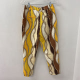 Venti6 WOMEN'S PANTS white yellow brown S