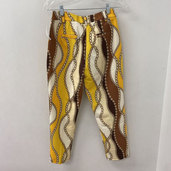 Venti6 WOMEN'S PANTS white yellow brown S