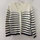 BLUE WILLI'S WOMEN'S CARDIGAN white navy L