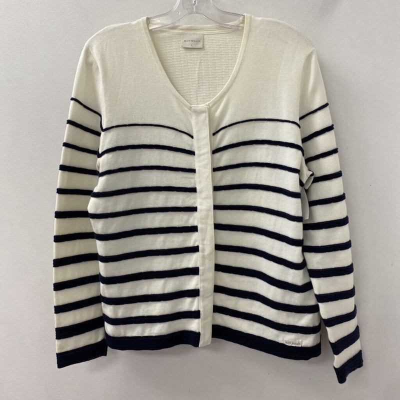 BLUE WILLI'S WOMEN'S CARDIGAN white navy L
