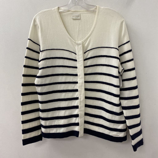 BLUE WILLI'S WOMEN'S CARDIGAN white navy L