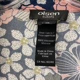 OLSEN WOMEN'S KIMONO/DUSTER navy pink white L/XL