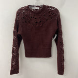 ZARA WOMEN'S SWEATER burgundyu S