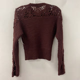 ZARA WOMEN'S SWEATER burgundyu S