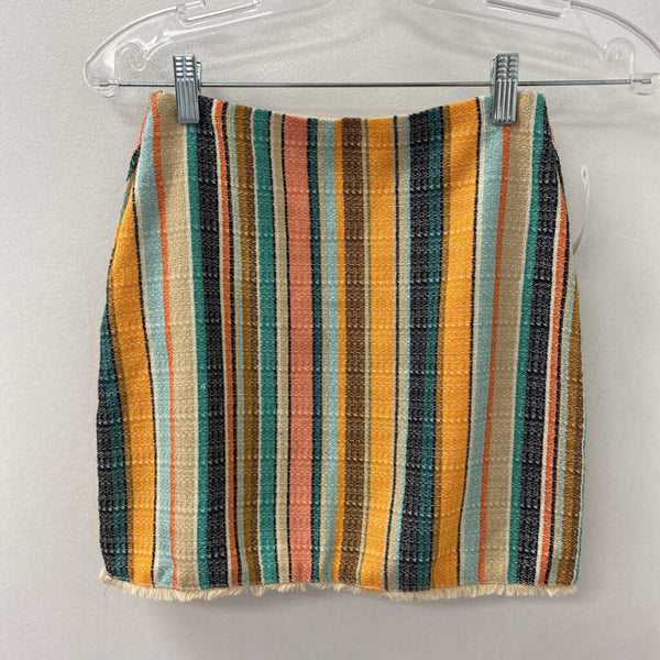 H&M WOMEN'S SKIRT orange beige multi 2