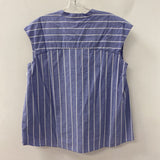 WOMEN'S BLOUSE/SHIRT blue white L/46