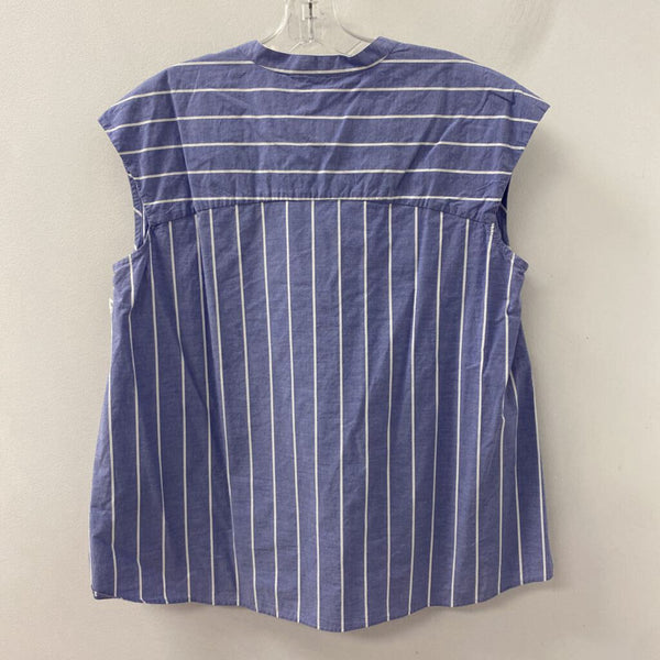 WOMEN'S BLOUSE/SHIRT blue white L/46