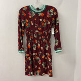 MAJE WOMEN'S DRESS burgundy GREEN MULTI 2