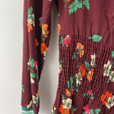 MAJE WOMEN'S DRESS burgundy GREEN MULTI 2