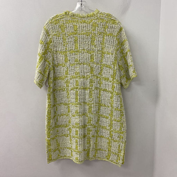 bruno manetti WOMEN'S DRESS yellow off white mix S/44