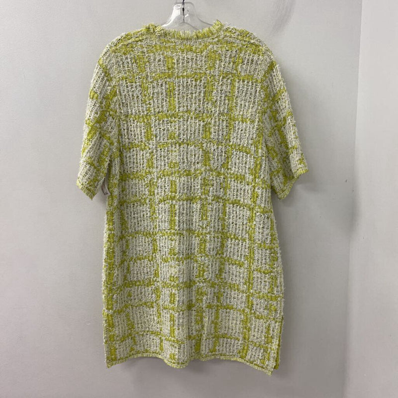 bruno manetti WOMEN'S DRESS yellow off white mix S/44
