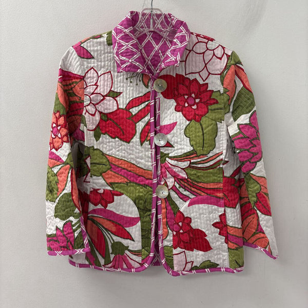 WOMEN'S BLAZER/JACKET pink green white mix S/M