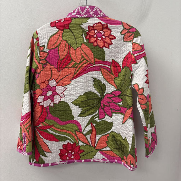 WOMEN'S BLAZER/JACKET pink green white mix S/M