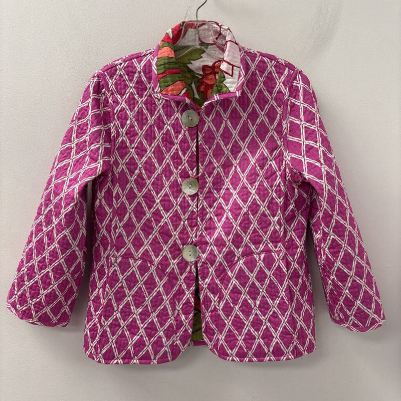 WOMEN'S BLAZER/JACKET pink green white mix S/M