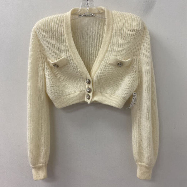 alessandra rich WOMEN'S CARDIGAN cream XS/36