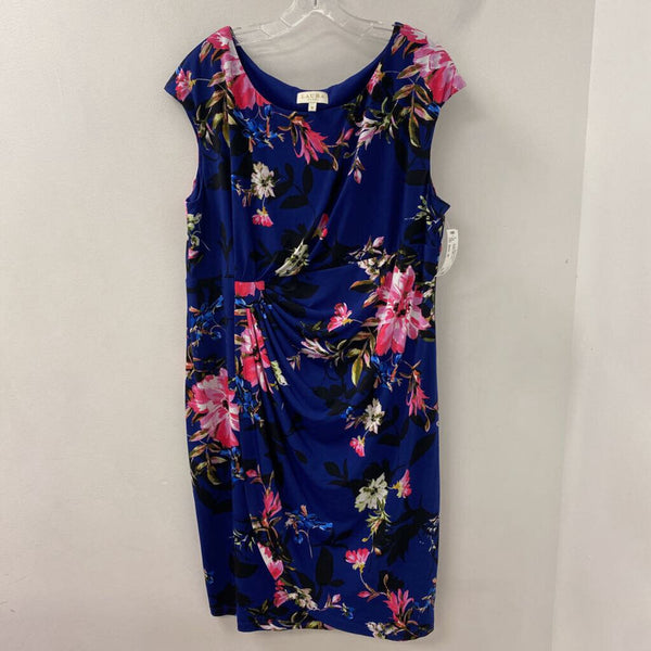 LAURA WOMEN'S PLUS DRESS blue floral 18
